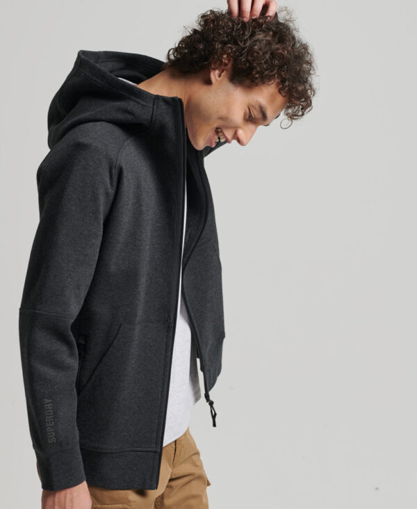 Code Tech Zip Hoodie Darkest Charcoal Marl M2011804A 3JV 1