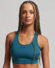 Core Mid Impact Bra Deep Atlantic Teal WS311698A ZA8 1