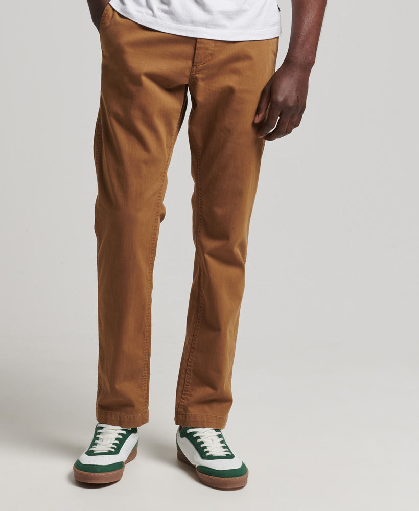 Officers Slim Chino Trousers Sandstone M7010689A PZA 1