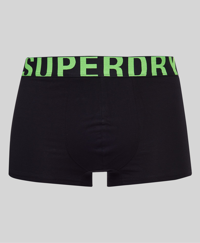 Organic Cotton Trunk Logo Double Pack Black Black Fluro M3110345A 6PJ 5