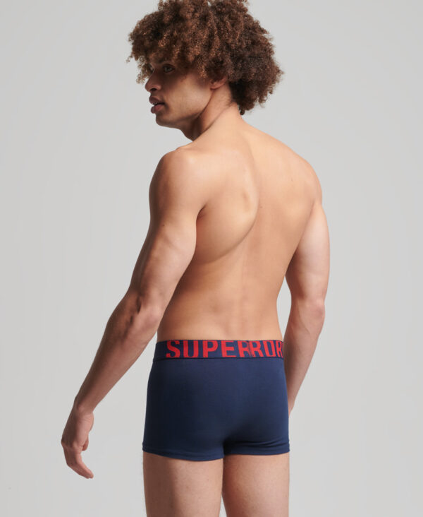 Organic Cotton Trunk Logo Double Pack Richest Navy Risk Red M3110345A 6PL 3