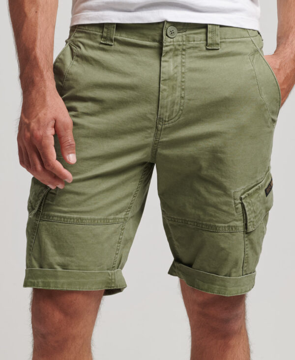 Organic Cotton Vintage Core Cargo Shorts Olive Khaki M7110300A ZTV 1