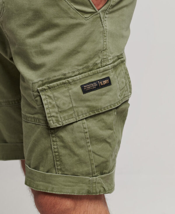 Organic Cotton Vintage Core Cargo Shorts Olive Khaki M7110300A ZTV 2