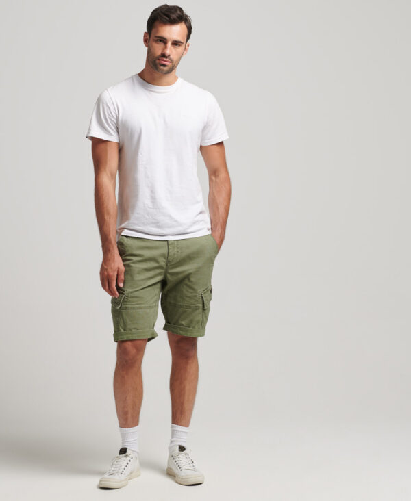 Organic Cotton Vintage Core Cargo Shorts Olive Khaki M7110300A ZTV 5