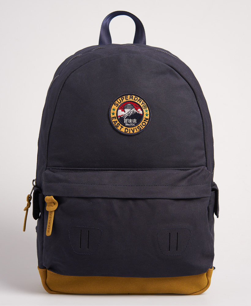 Unisex Waxed Canvas Montana Rucksack Navy Y9110015A 11S 1