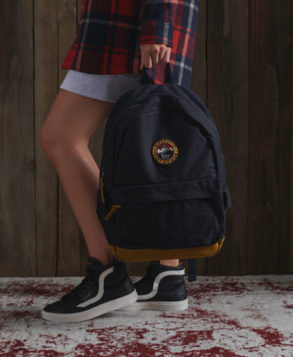 Unisex Waxed Canvas Montana Rucksack Navy Y9110015A 11S 4