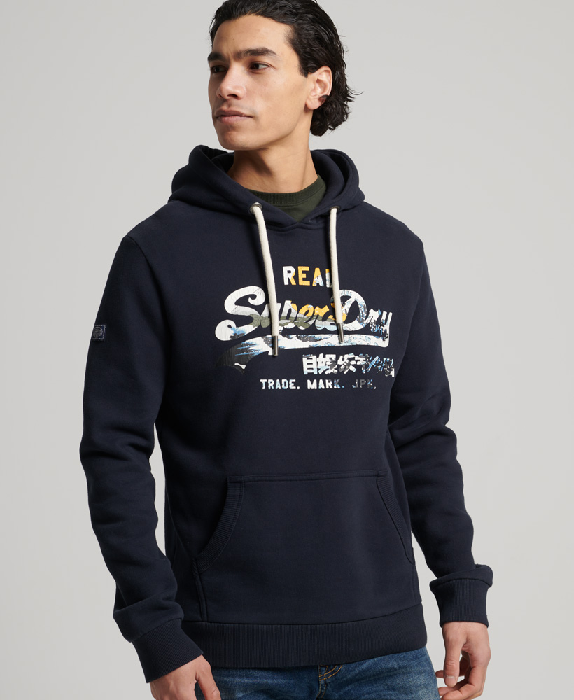 Vintage Logo Narrative Hoodie Eclipse Navy M2011818A 98T 1
