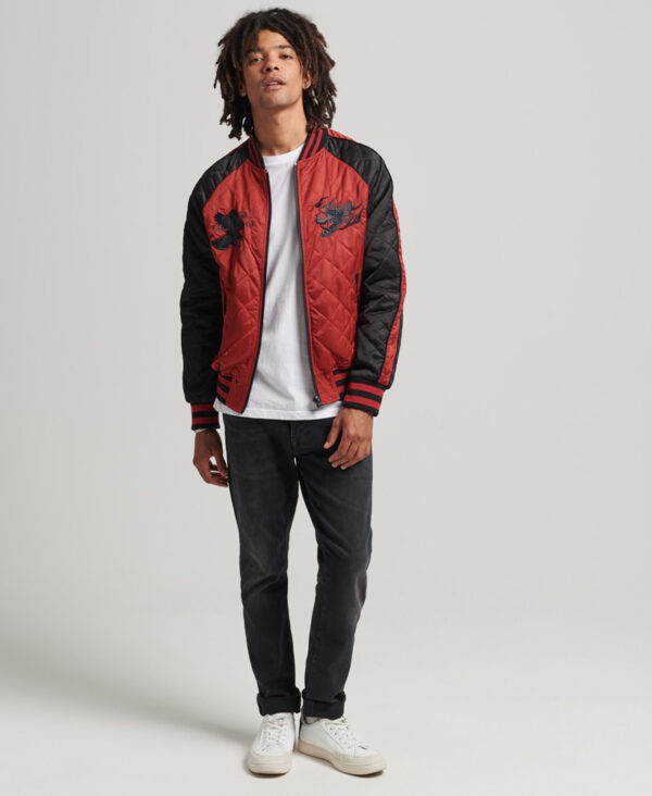 Vintage Sukajan Bomber Jacket Expedition Red M5011458A 5OV 5