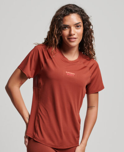 Core Active T Shirt Fired Brick Brown WS311679A 8DS 1