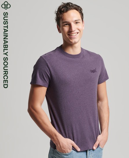 Organic Cotton Essential Logo T Shirt Rich Purple Marl M1011245A 5WZ 1