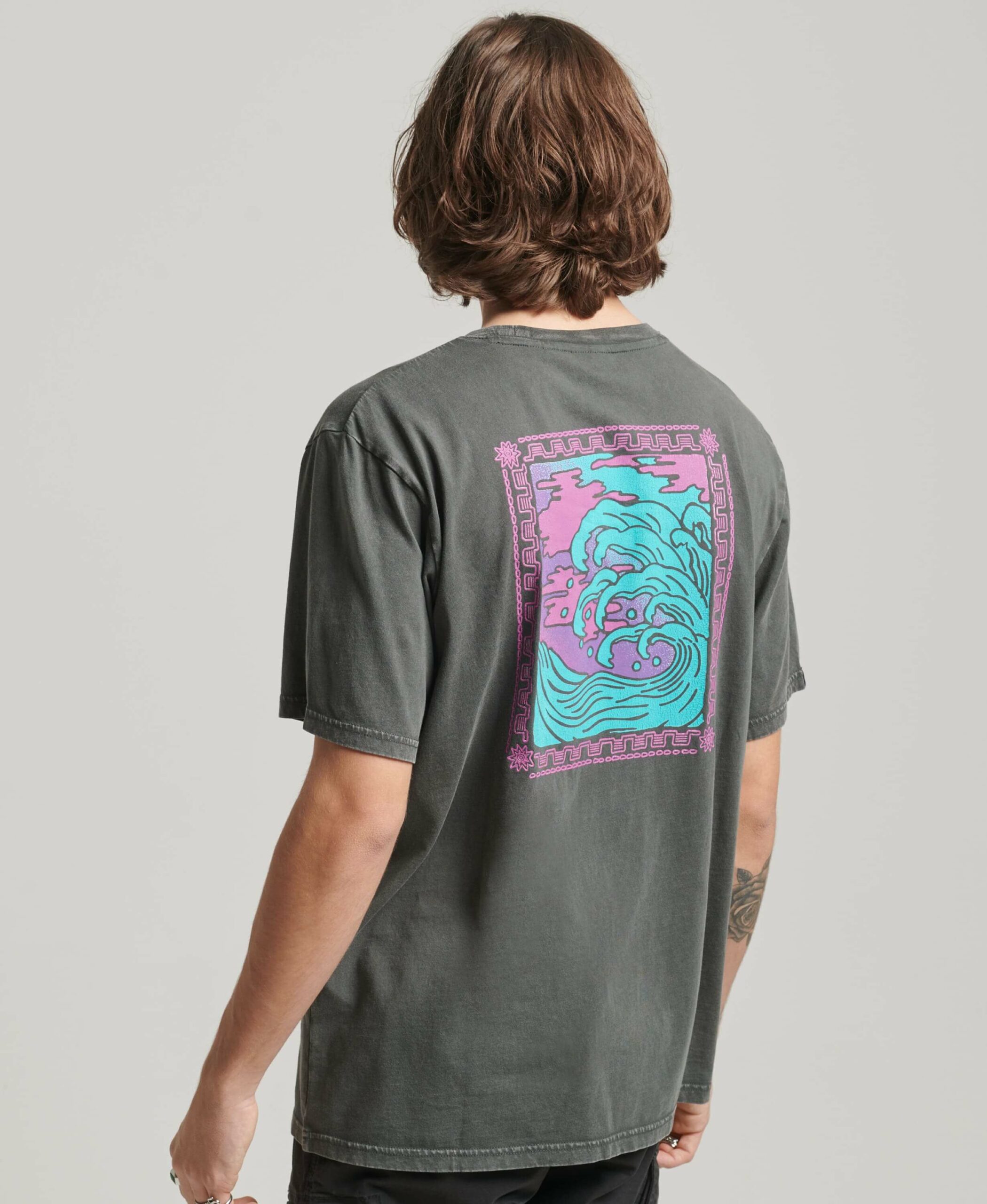 Tribal Surf T Shirt Vintage Black M1011718A 06A 1