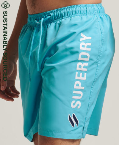 Code Applique 19 inch Swim Shorts Ocean blue M3010187A AB3 1