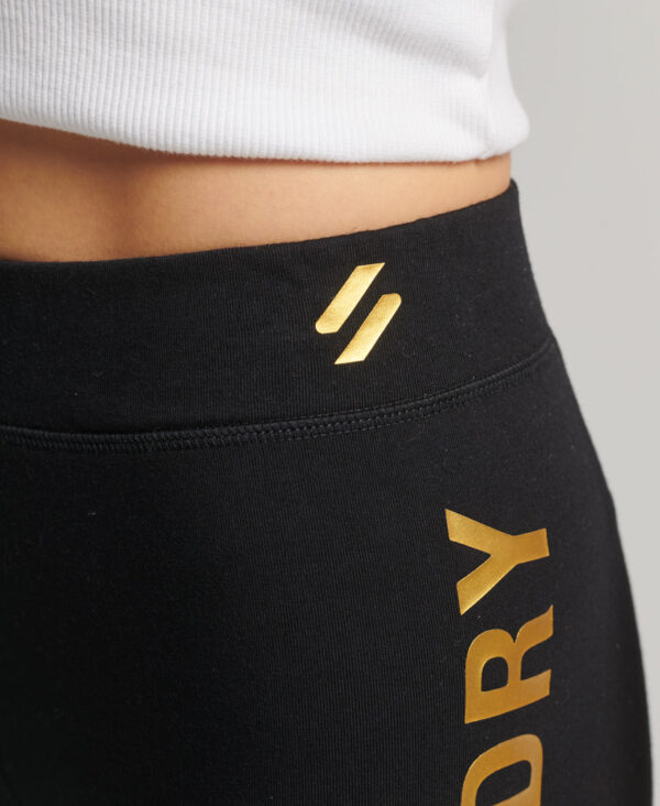 CODE Core Sport Cycle Shorts Black Metallic Gold W7110328A M4R 3