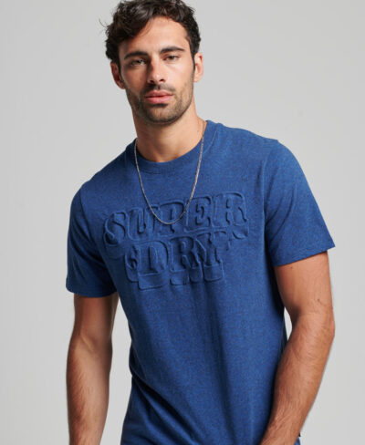 Cooper Classic Embossed T Shirt Bright Blue Marl M1011539A 5XV 1