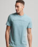 Cooper Classic Embossed T Shirt Stone Blue Marl M1011539A 9CZ 1