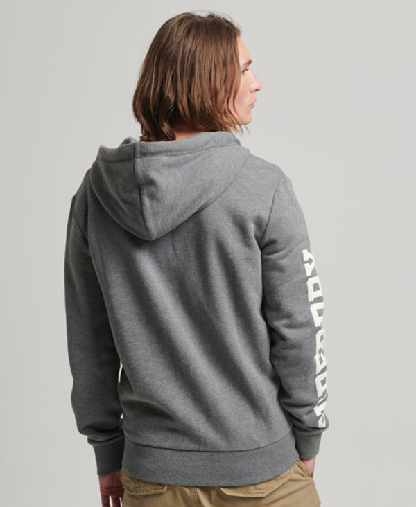 Gym Athletic Zip Hoodie Rich Charcoal Marl M2012106A 5XZ 2