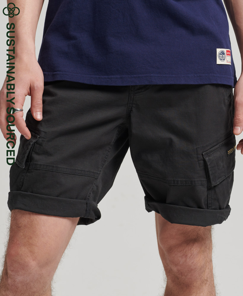 Organic Cotton Core Cargo Shorts Black M7110300A 02A 1