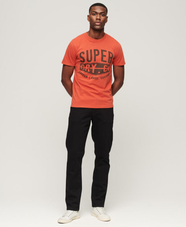Organic Cotton Vintage Copper Label T Shirt Denim Co Rust Orange M1011627A 8UX 4