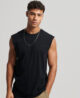Organic Cotton Vintage Logo Embroidered Tank Top Black M6010719A 02A 1