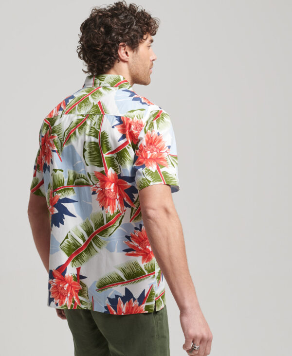 Short Sleeve Hawaiian Shirt Optic Banana Leaf M4010620A 9AI 2