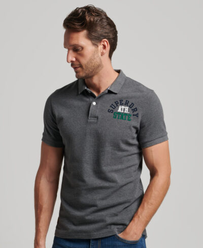 Superstate Polo Shirt Rich Charcoal Marl 1 M1110349A 9BS 1