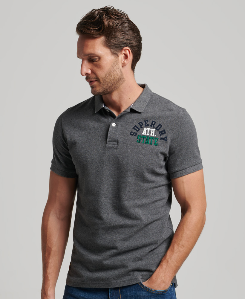 Superstate Polo Shirt Rich Charcoal Marl 1 M1110349A 9BS 1