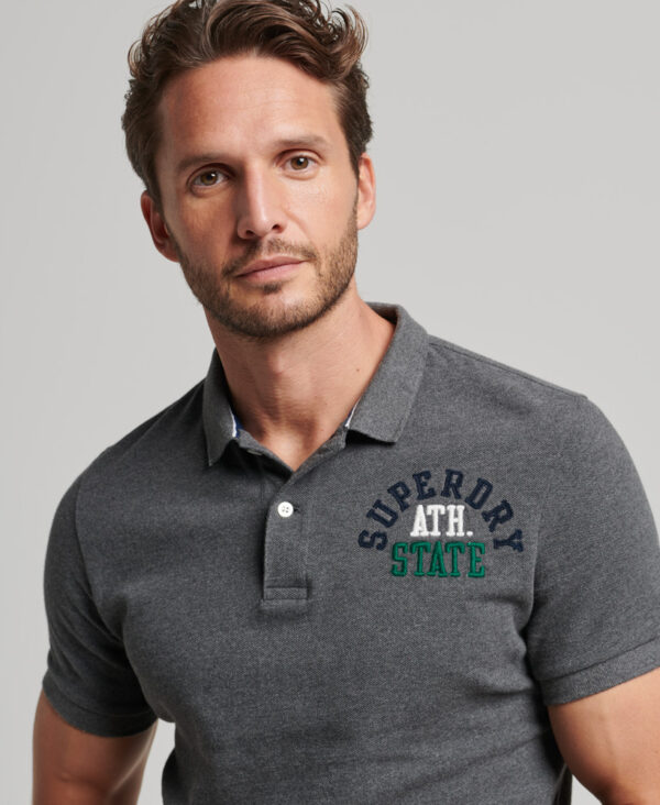 Superstate Polo Shirt Rich Charcoal Marl 1 M1110349A 9BS 2