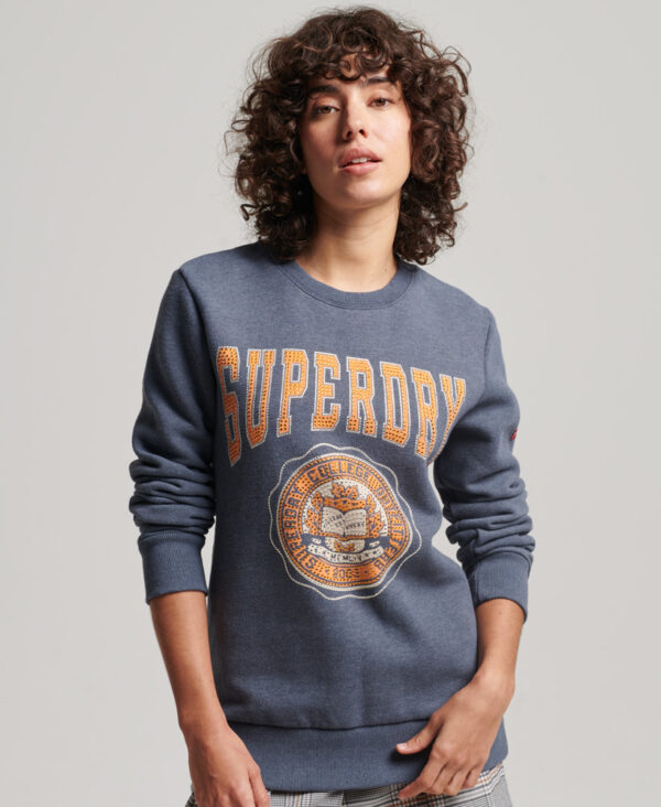 Vintage Franchise Crew Sweatshirt Montauk Navy Marl W2011775A 8ZA 1