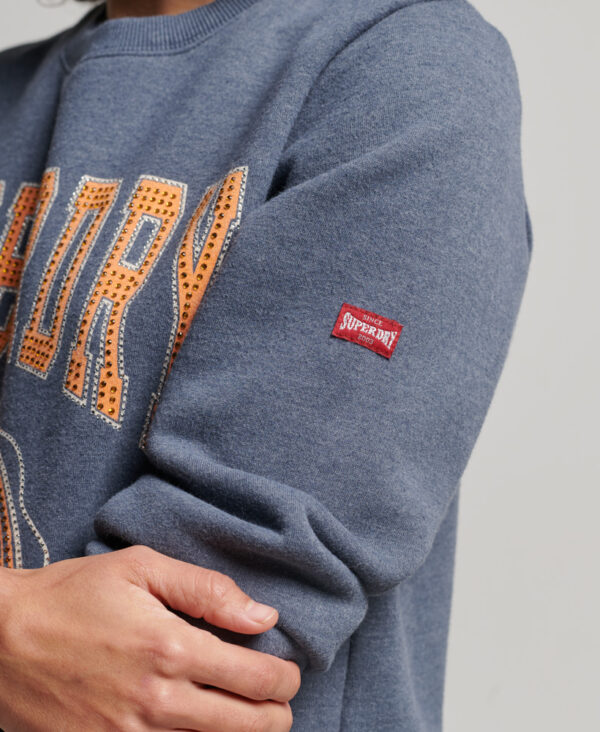 Vintage Franchise Crew Sweatshirt Montauk Navy Marl W2011775A 8ZA 3