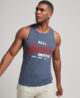 Vintage Logo Heritage Vest Top Navy Marl M6010710A 97T 1