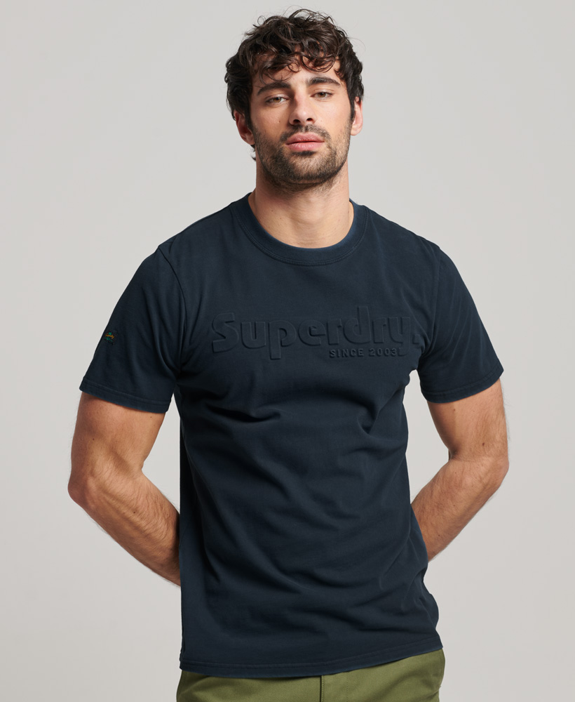 Vintage Terrain Embossed T Shirt Eclipse Navy M1011687A 98T 1