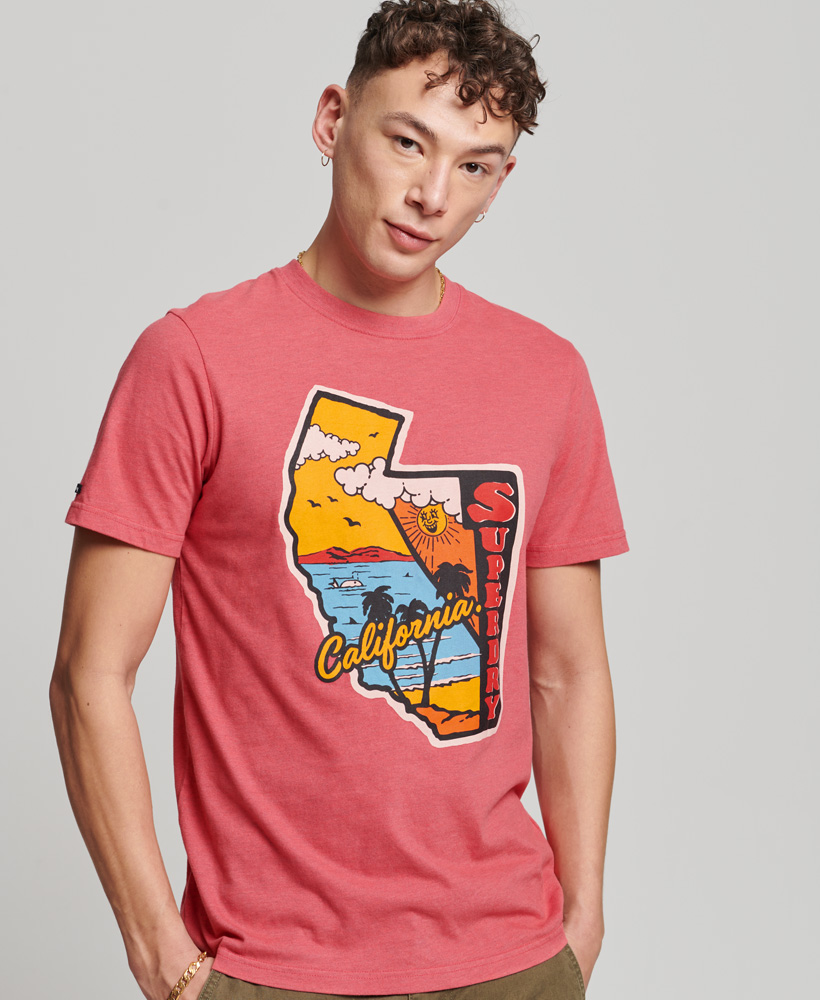 Vintage Travel Sticker T Shirt Superdry