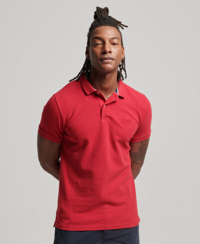 Classic Pique Polo Shirt Hike Red Marl M1110343A 6CY 1