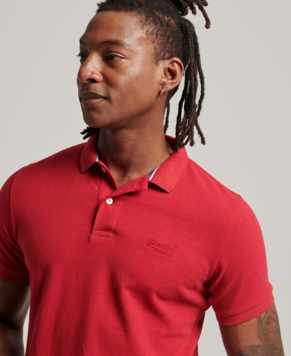 Classic Pique Polo Shirt Hike Red Marl M1110343A 6CY 2