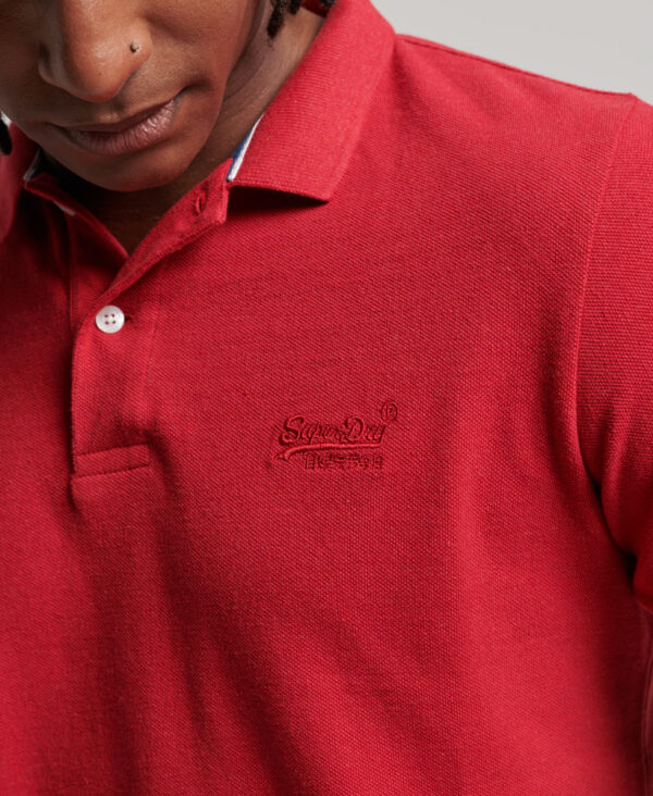 Classic Pique Polo Shirt Hike Red Marl M1110343A 6CY 3