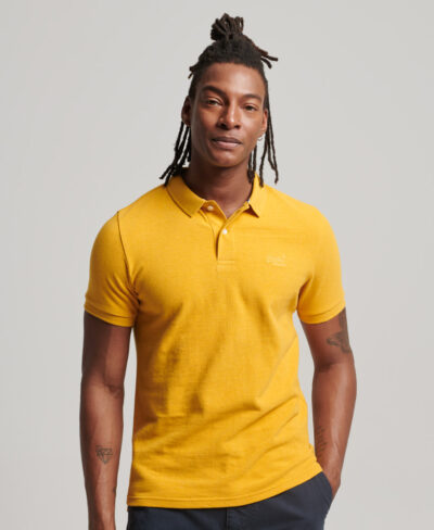 Classic Pique Polo Shirt Turmeric Marl M1110343A 6IR 1