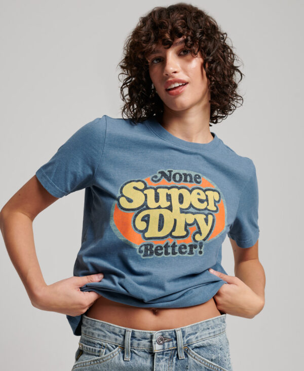 Cooper Classic 70s Logo T Shirt Moonlight Blue Marl W1010865A 8ZB 1