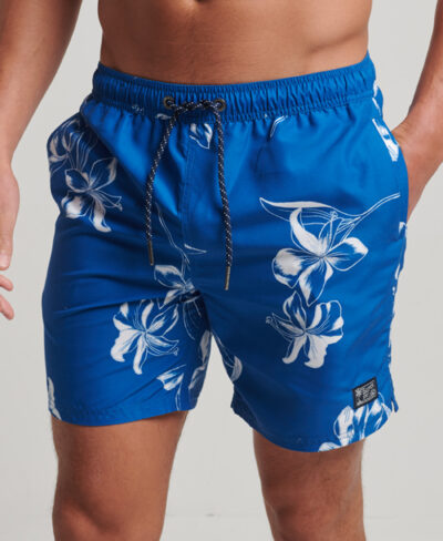 Hawaiian Swim Shorts Mono Hibiscus Cobalt M3010212A 8YZ 1