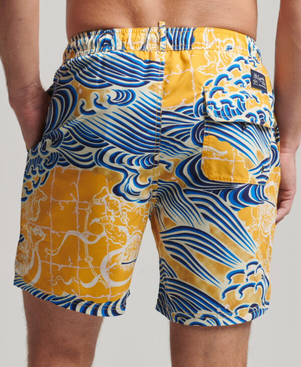 Hawaiian Swim Shorts Nimi Kam Blue Yellow Print M3010212A 8ZP 2