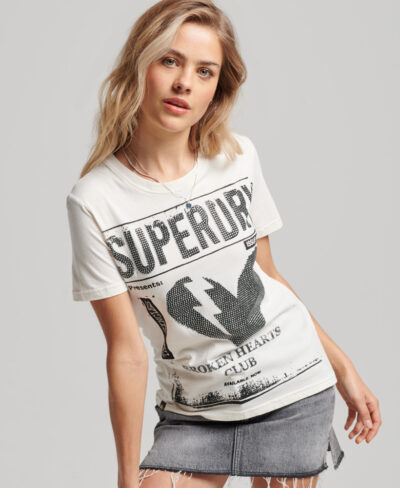 Lo fi Poster T Shirt Chalk W1011090A 00C 1