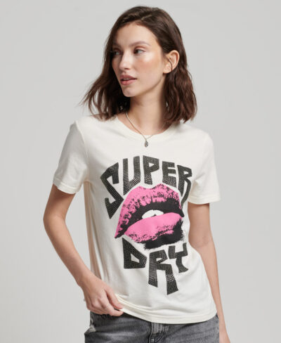 Lo fi Poster T Shirt Winter White W1011090A 34C 1
