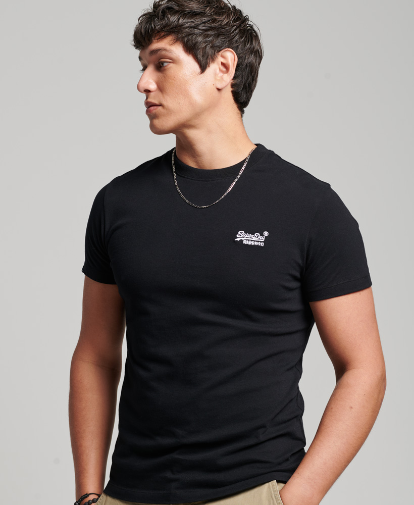 Organic Cotton Essential Logo T Shirt Black Optic M1011245A 33B 1