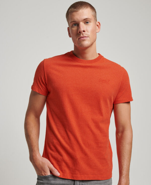 Organic Cotton Essential Logo T Shirt Bright Orange Marl M1011245A 5EG 1