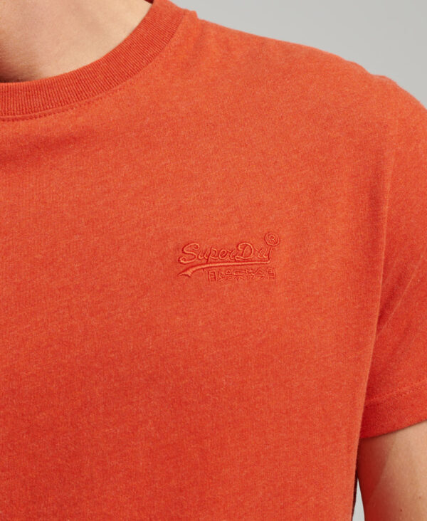 Organic Cotton Essential Logo T Shirt Bright Orange Marl M1011245A 5EG 2