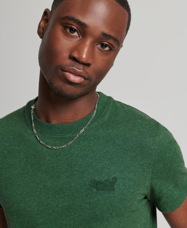 Organic Cotton Essential Logo T Shirt Heritage Pine Green Marl M1011245A 6CV 2