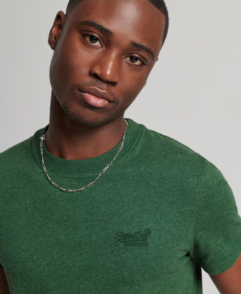 Organic Cotton Essential Logo T Shirt Heritage Pine Green Marl M1011245A 6CV 2
