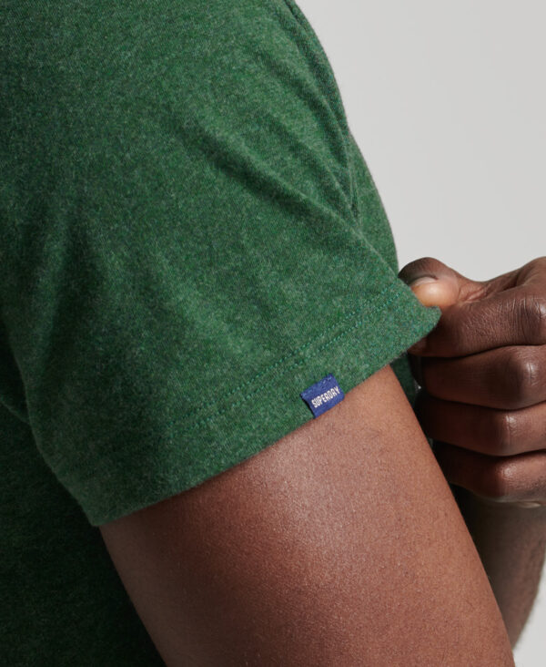 Organic Cotton Essential Logo T Shirt Heritage Pine Green Marl M1011245A 6CV 3
