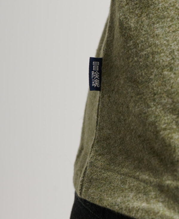 Organic Cotton Essential Logo T Shirt Hushed Olive Grit M1011245A 5WY 4