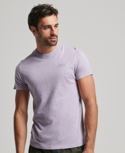 Organic Cotton Essential Logo T Shirt Pale Lilac Marl M1011245A B3L 1