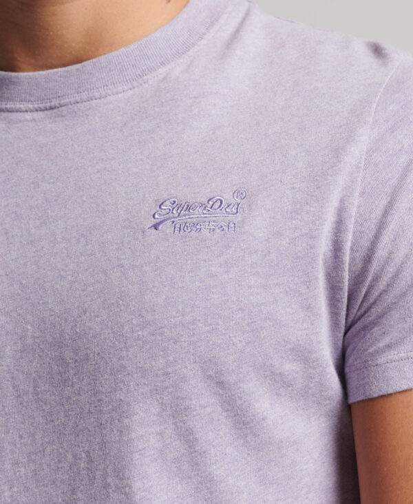 Organic Cotton Essential Logo T Shirt Pale Lilac Marl M1011245A B3L 2